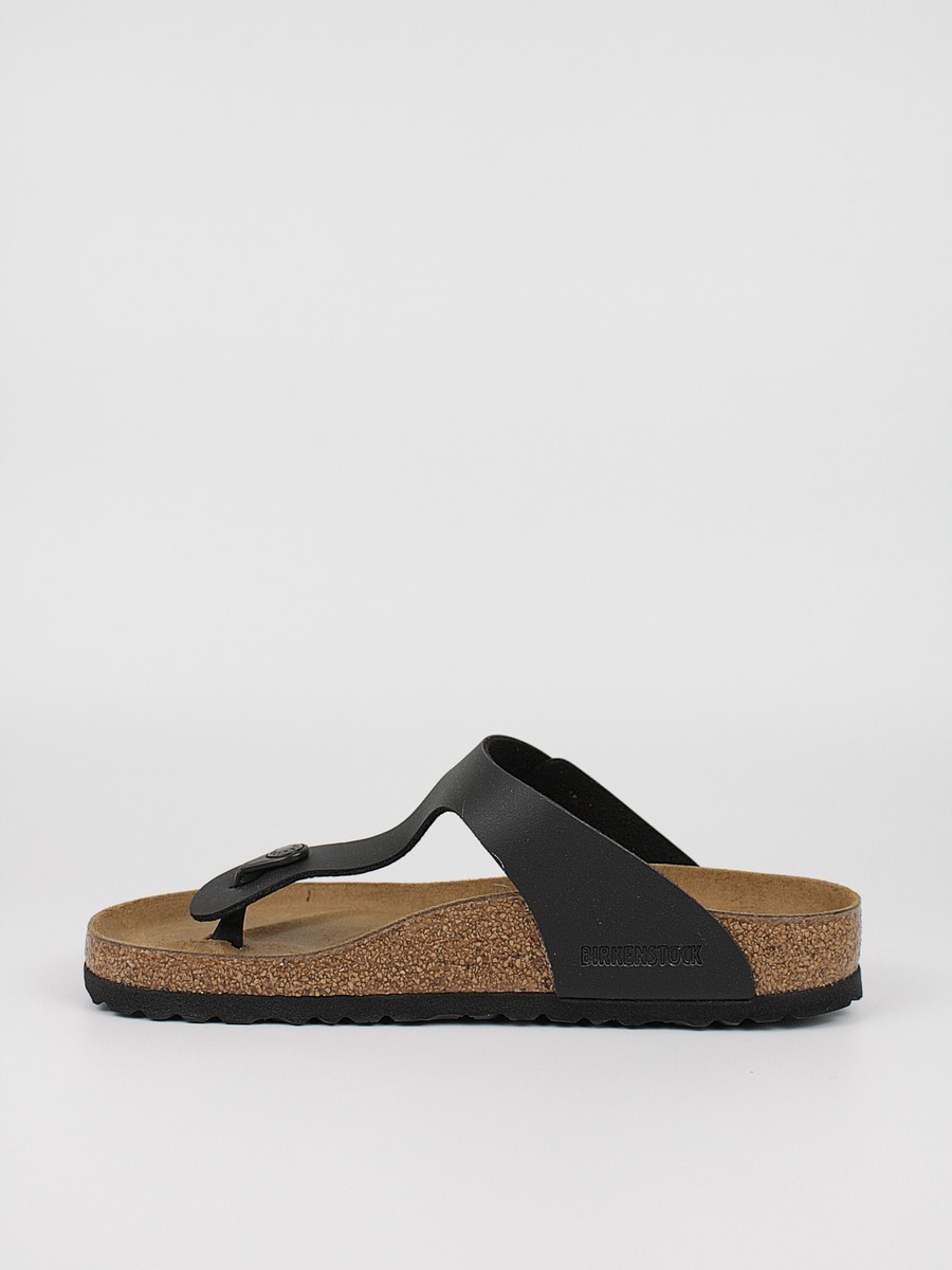 Γυναικεία Σανδάλια Birkenstock Gizeh Bs 0043691 Μαύρο Δέρμα