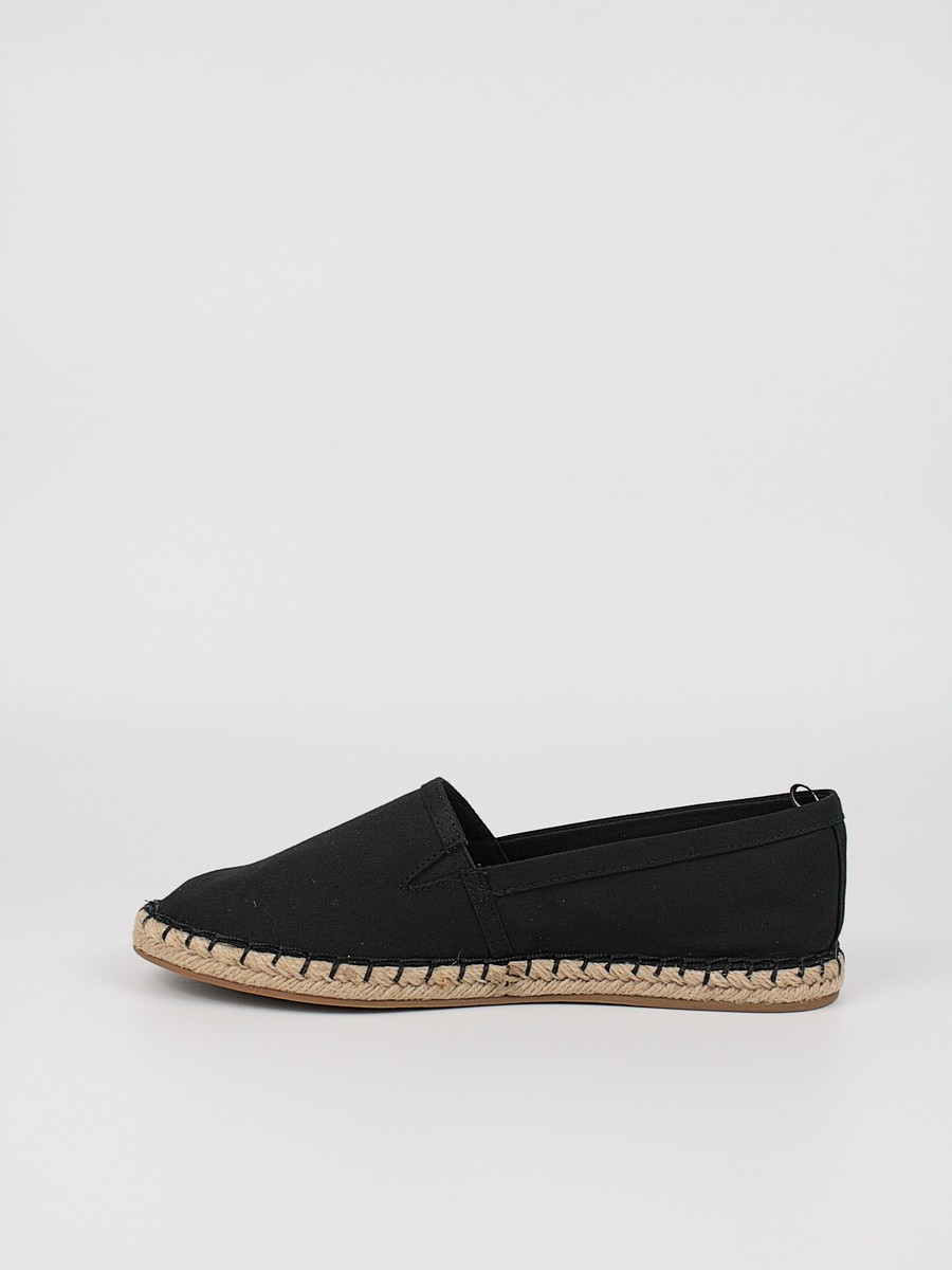 Γυναικεία Εσπντρίλια Tommy Hilfiger Basic Tommy Flat Espadrille FW0FW06497-BDS Μαύρο Υφασμα