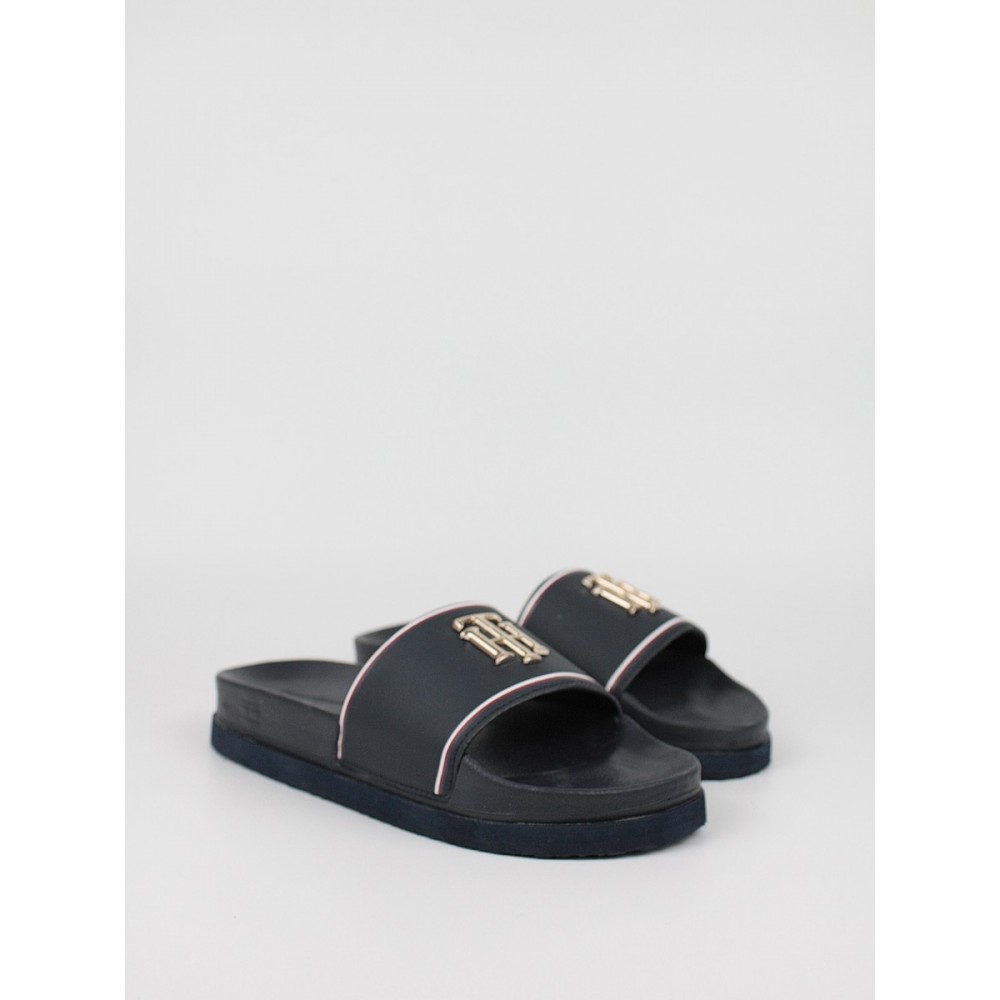 Γυναικεία Σαγιονάρα Tommy Hilfiger Th Hardwear Flatform Pool Slide FW0FW06308-DW5 Μπλέ Συνθετικό