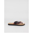 Γυναικεία Σαγιονάρα Tommy Hilfiger Flower Print Flat Beach Sandal FW0FW06422-0GY Μαύρο-πολύχρωμο Υφασμα