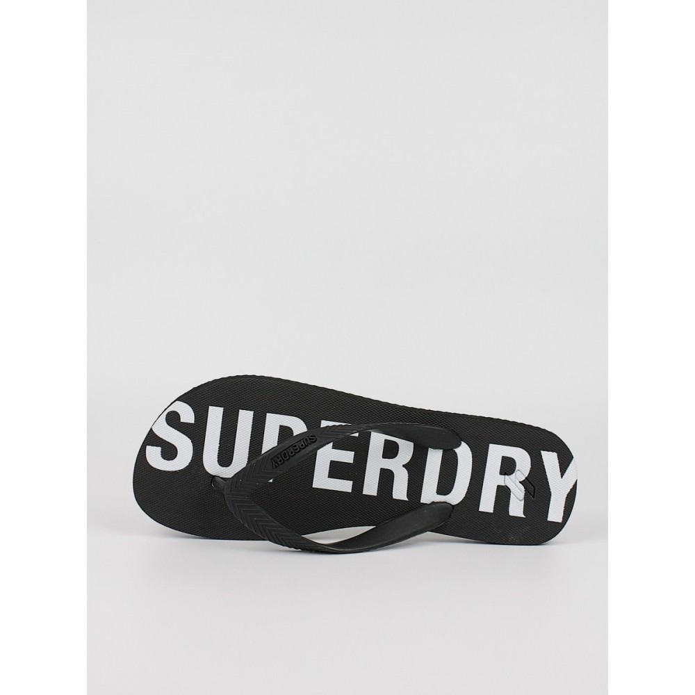 Men's Flip Flops Superdry Code Essential Flip Flop MF310186A Black Synthetic