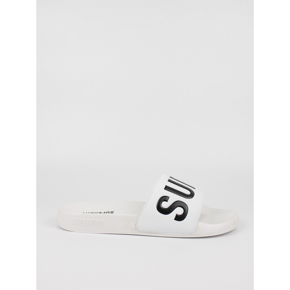 Men's Pool Sliders Superdry Code Core Pool Slide MF310199A White Synthetic