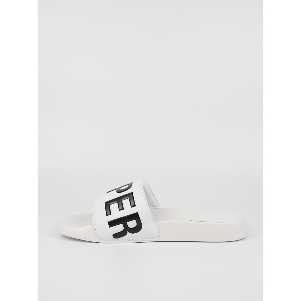 Men's Pool Sliders Superdry Code Core Pool Slide MF310199A White Synthetic