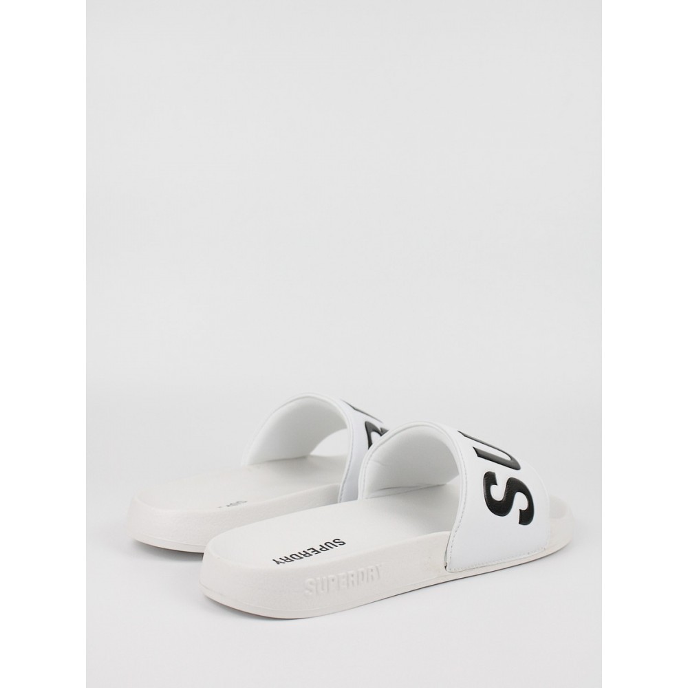 Men's Pool Sliders Superdry Code Core Pool Slide MF310199A White Synthetic