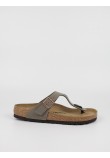 Women's Sandals Birkenstock Gizeh Bs 0043391 Stone Leather