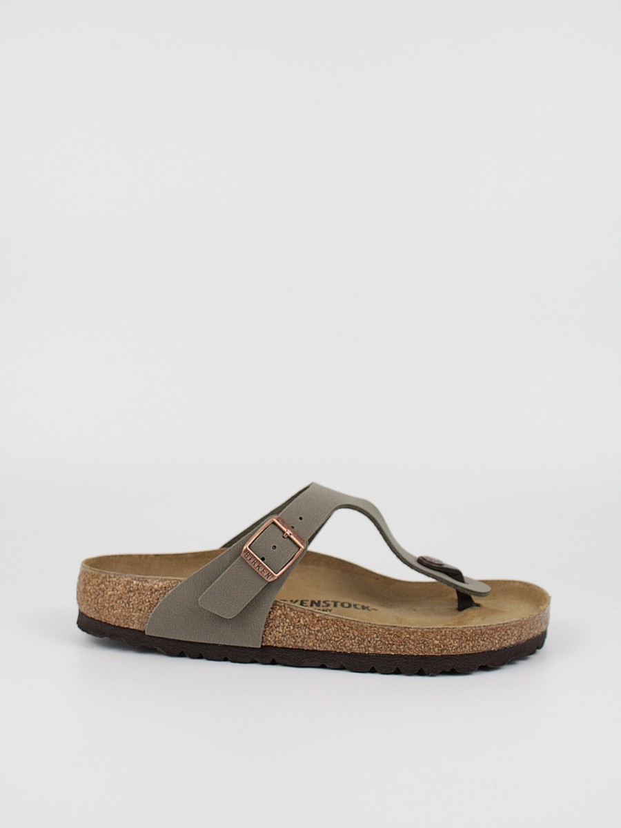 Γυναικεία Σανδάλια Birkenstock Gizeh Bs 0043391 Γκρι Δέρμα