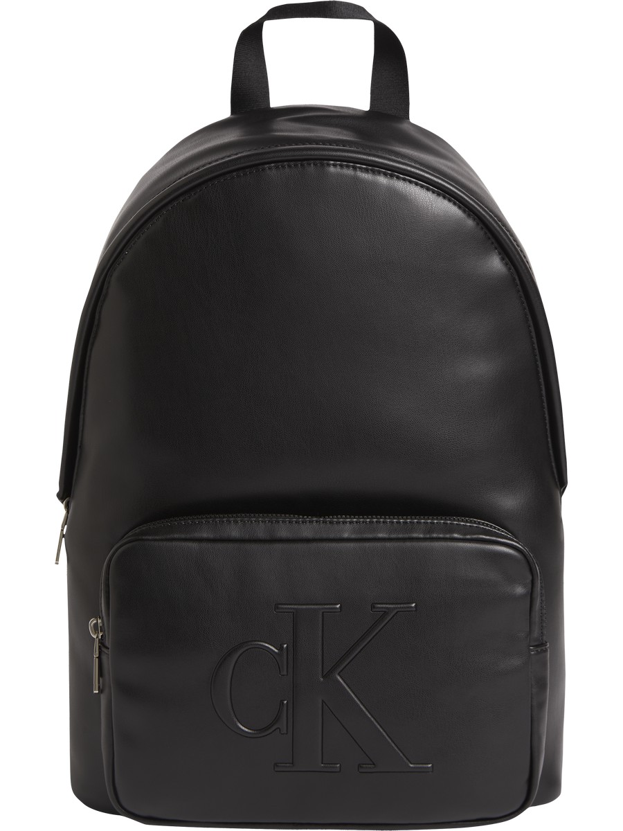 Men Backpack Monogram Calvin Klein Soft Campus Bp40 Mono K50K509372 Black