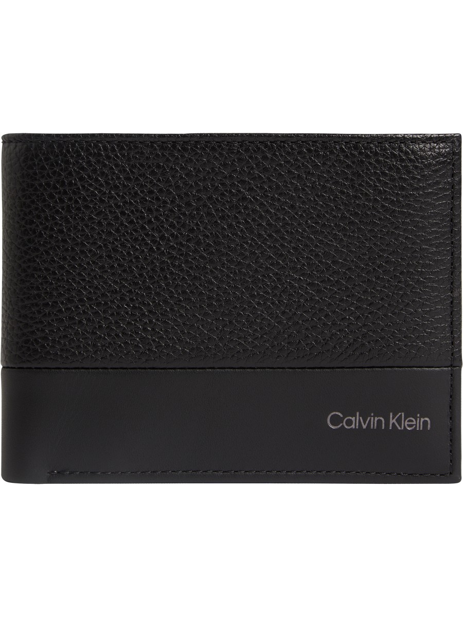 Men Wallet Calvin Klein Subtle Mix Trifold 10cc W/Coin K50K509179-BAX Black