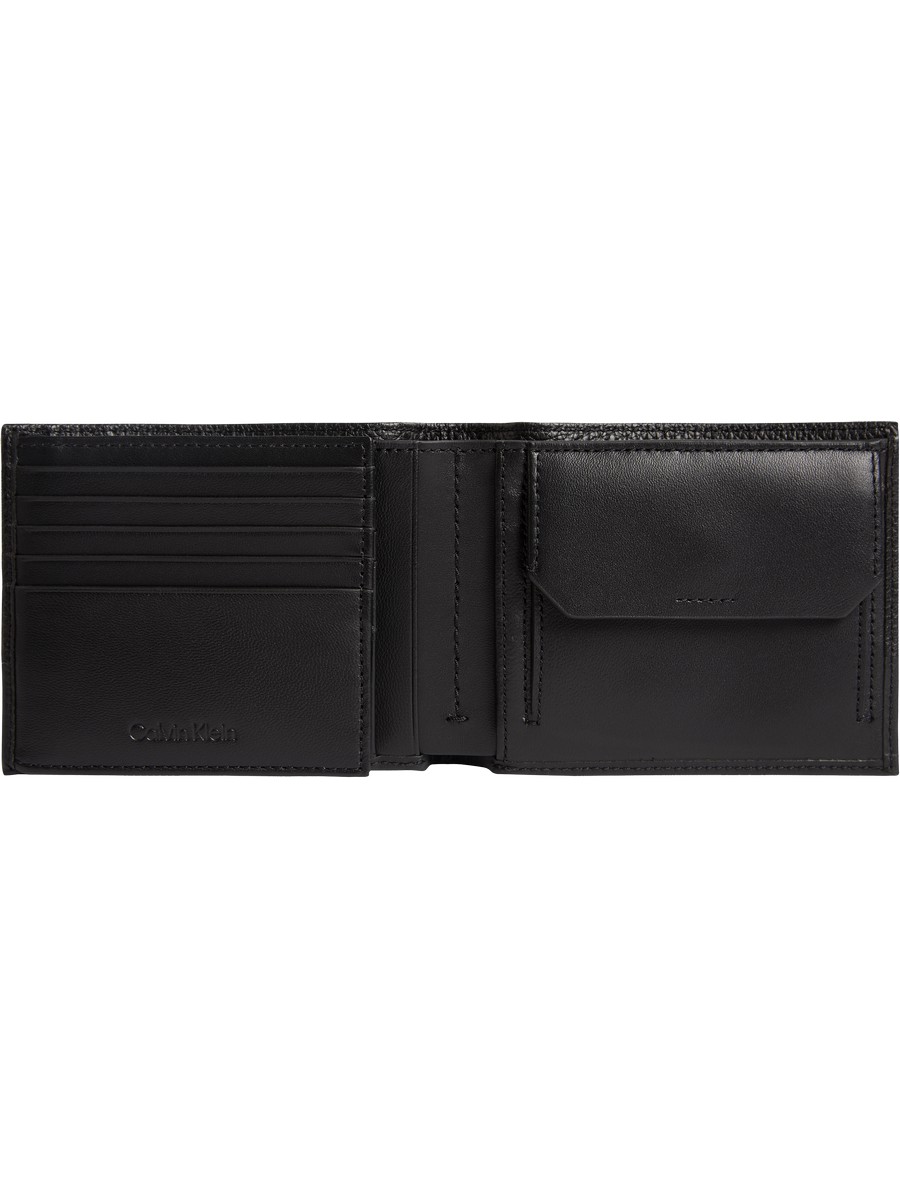 Men Wallet Calvin Klein Subtle Mix Trifold 10cc W/Coin K50K509179-BAX Black