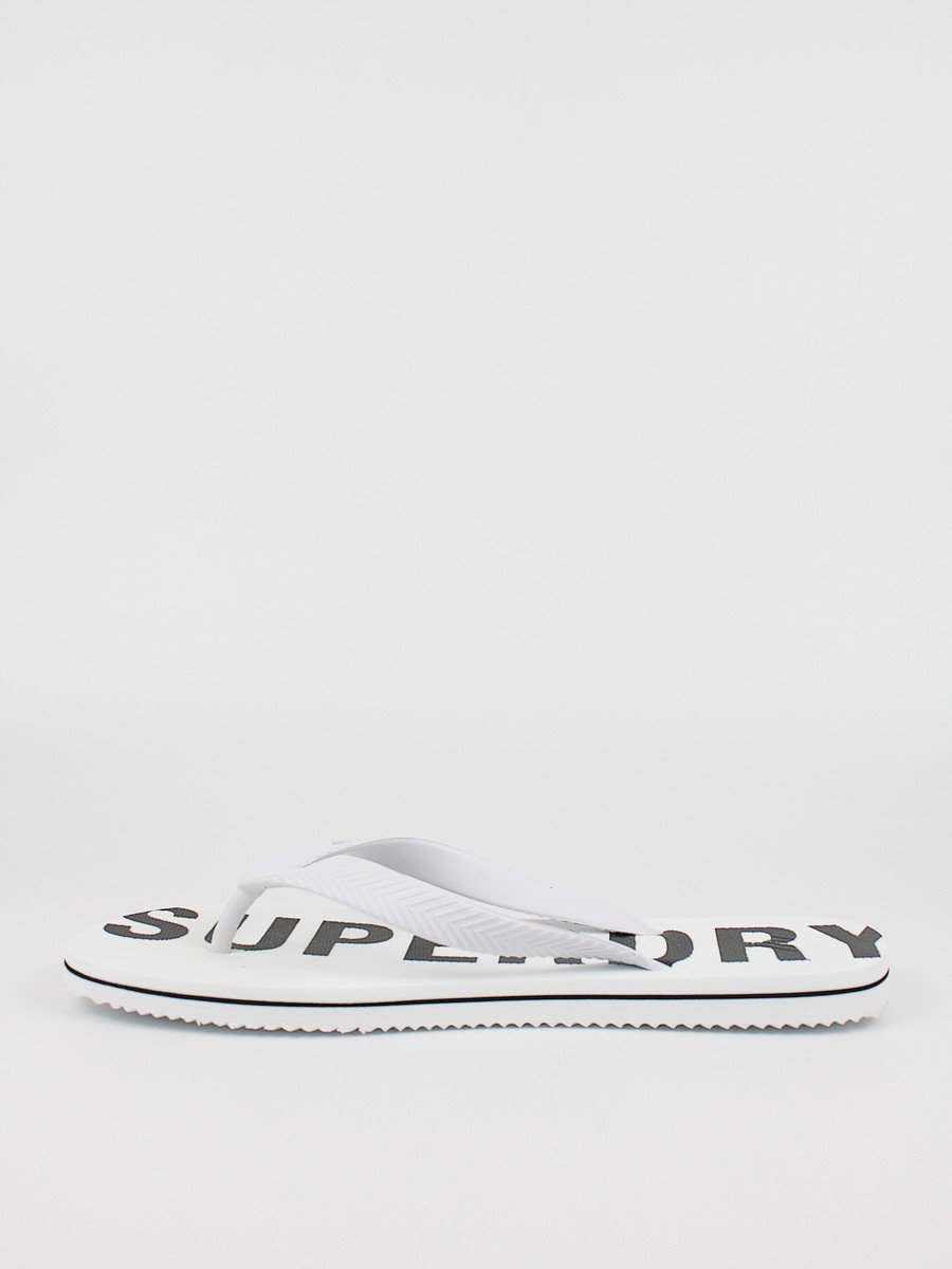 Ανδρική Σαγιονάρα Superdry Code Essential Flip Flop MF310186A Ασπρο Συνθετικό