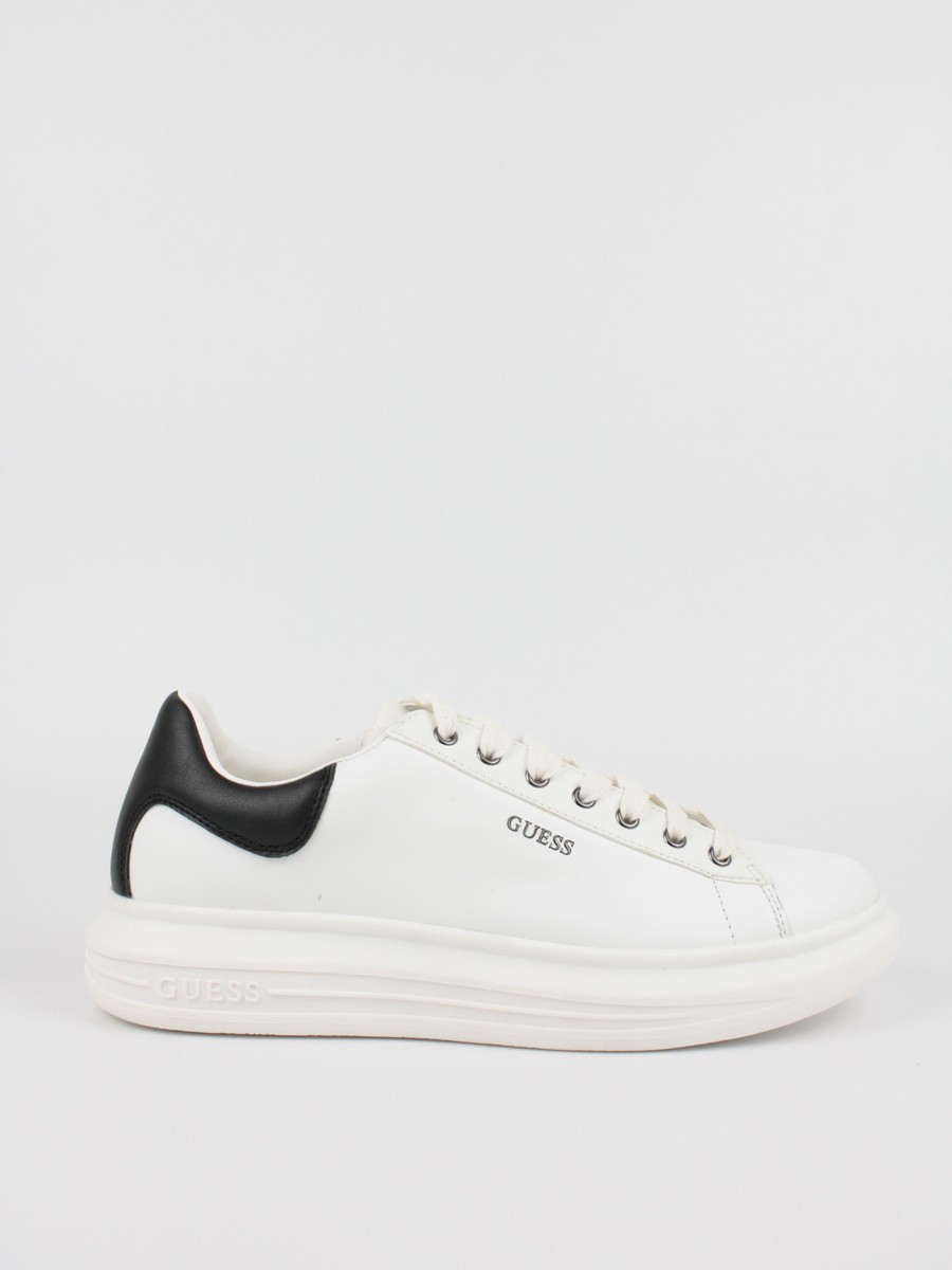 Ανδρικό Sneaker Guess Vibo FM7RNOLEA12 WHBLK Ασπρο