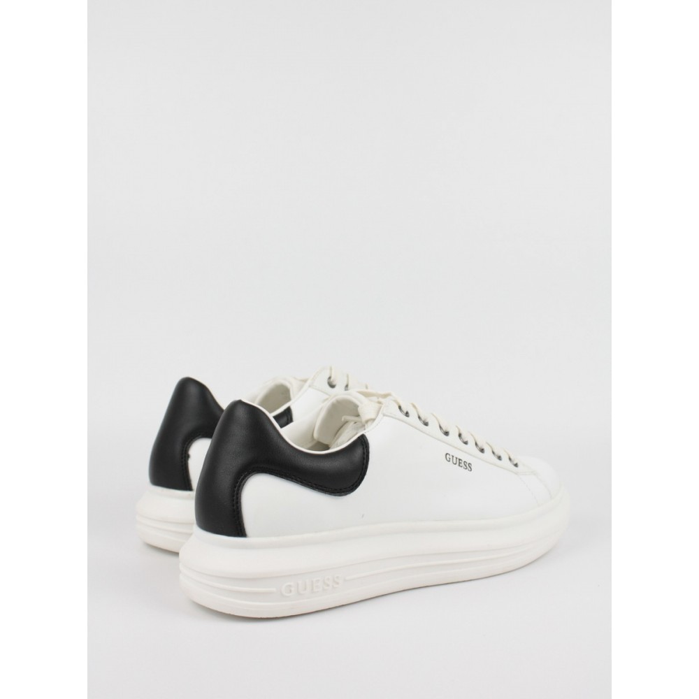 Ανδρικό Sneaker Guess Vibo FM7RNOLEA12 WHBLK Ασπρο