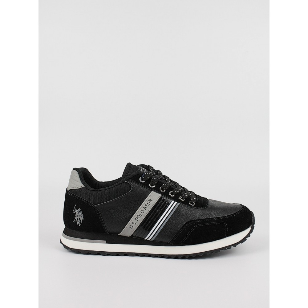 Ανδρικό Sneaker Us Polo Assn XIRIO001A-BLK-GRY01 Μαύρο Ανδρικό Sneaker Us Polo Assn XIRIO001A-BLK-GRY01 Μαύρο