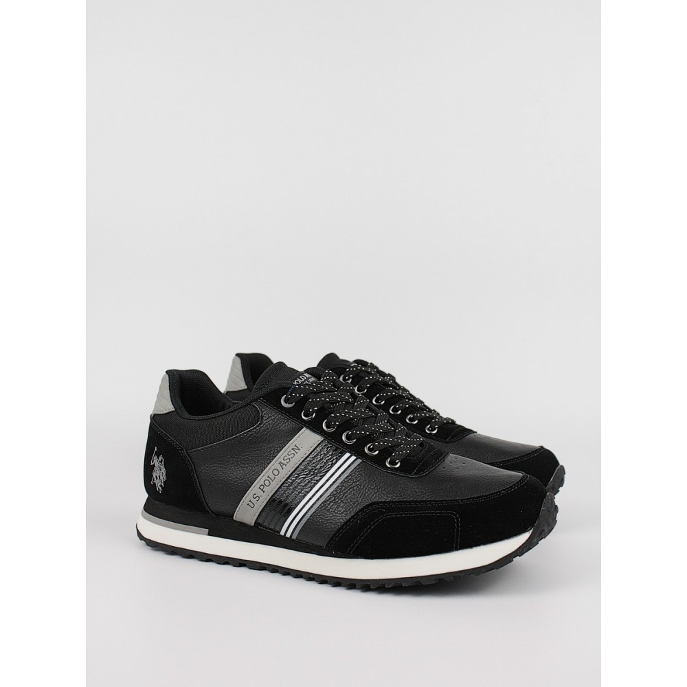 Ανδρικό Sneaker Us Polo Assn XIRIO001A-BLK-GRY01 Μαύρο Ανδρικό Sneaker Us Polo Assn XIRIO001A-BLK-GRY01 Μαύρο