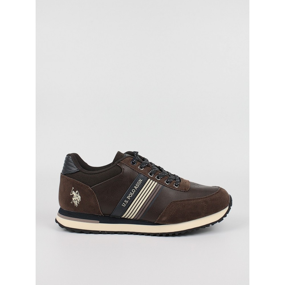Ανδρικό Sneaker Us Polo Assn XIRIO001A-DBR Καφέ Ανδρικό Sneaker Us Polo Assn XIRIO001A-DBR Καφέ