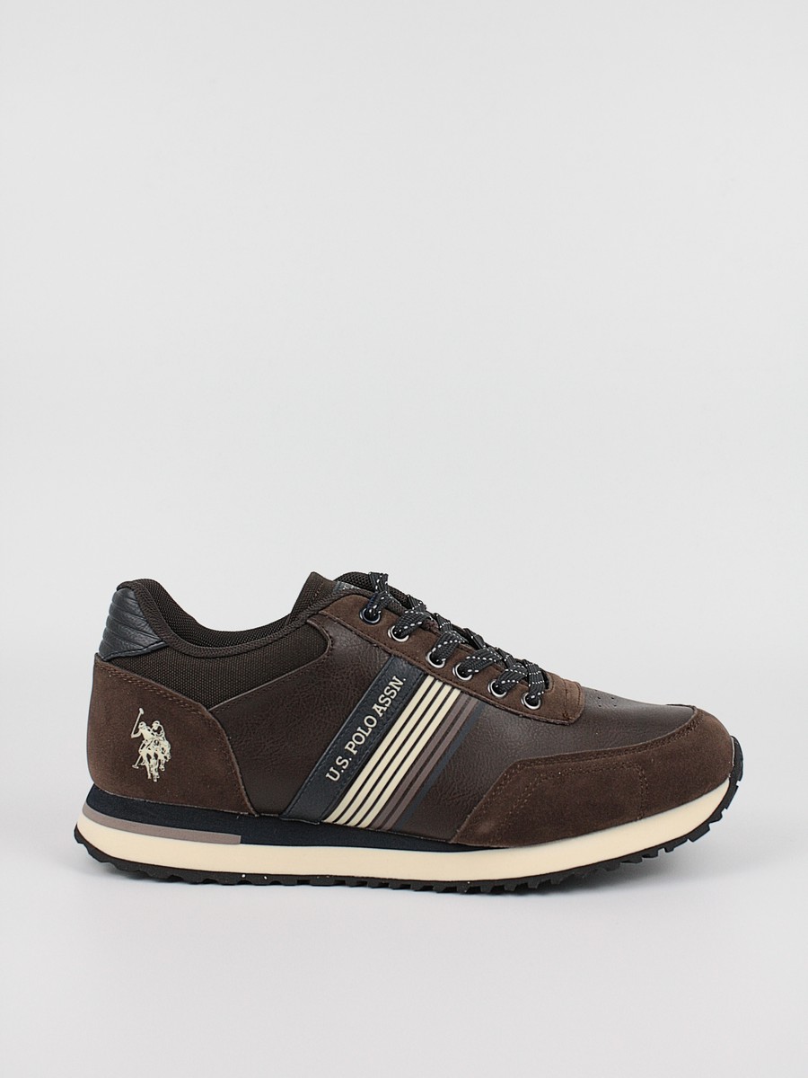 Men's Sneaker Us Polo Assn XIRIO001A-DBR Brown