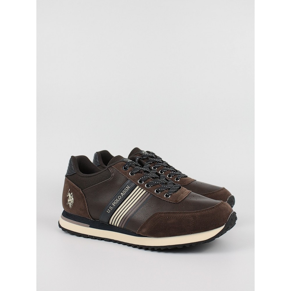 Ανδρικό Sneaker Us Polo Assn XIRIO001A-DBR Καφέ Ανδρικό Sneaker Us Polo Assn XIRIO001A-DBR Καφέ