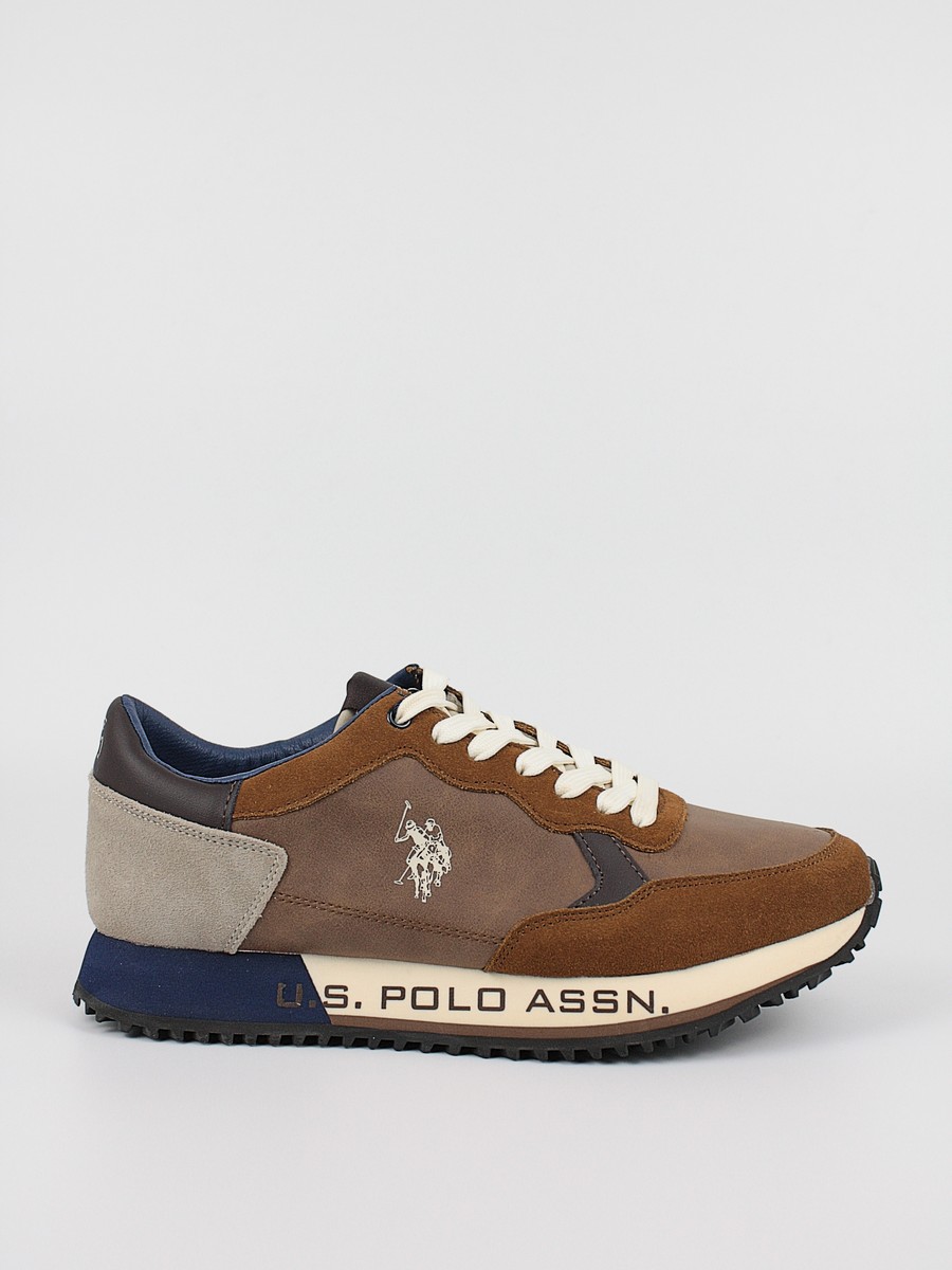 Men's Sneaker Us Polo Assn CLEEF002-DBR-DBL05 Brown