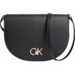 Γυναικείο Τσαντάκι Χιαστή Calvin klein Re-Lock Saddle Bag K60K609871-BAX Μαύρo