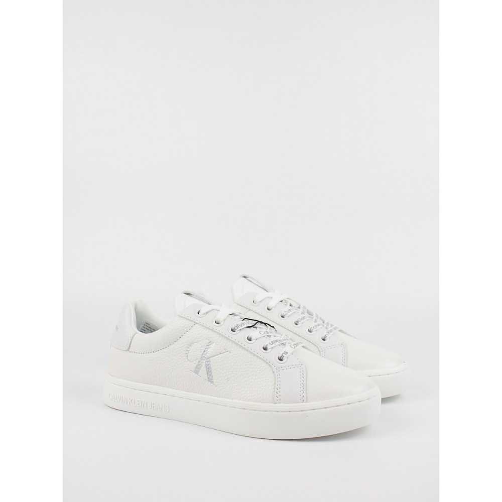 Γυναικεία Sneaker Calvin KLein Classic Cupsole Lace Up YW0YW00829-0Κ8 Ασπρο