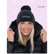 Women\'s Cap Calvin klein Oversized Knit Beanie W/ Pompom K60K608535-BAX Black