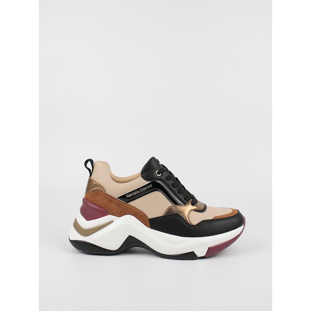 Γυναικείο Sneaker Renato Garini P119R176328T Μαύρο-Μπεζ Γυναικείο Sneaker Renato Garini P119R176328T Μαύρο-Μπεζ