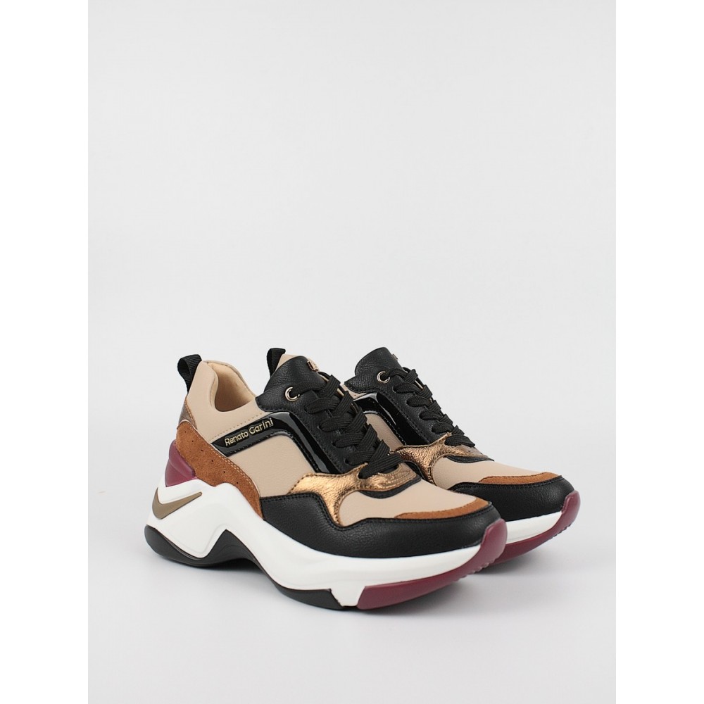 Γυναικείο Sneaker Renato Garini P119R176328T Μαύρο-Μπεζ Γυναικείο Sneaker Renato Garini P119R176328T Μαύρο-Μπεζ