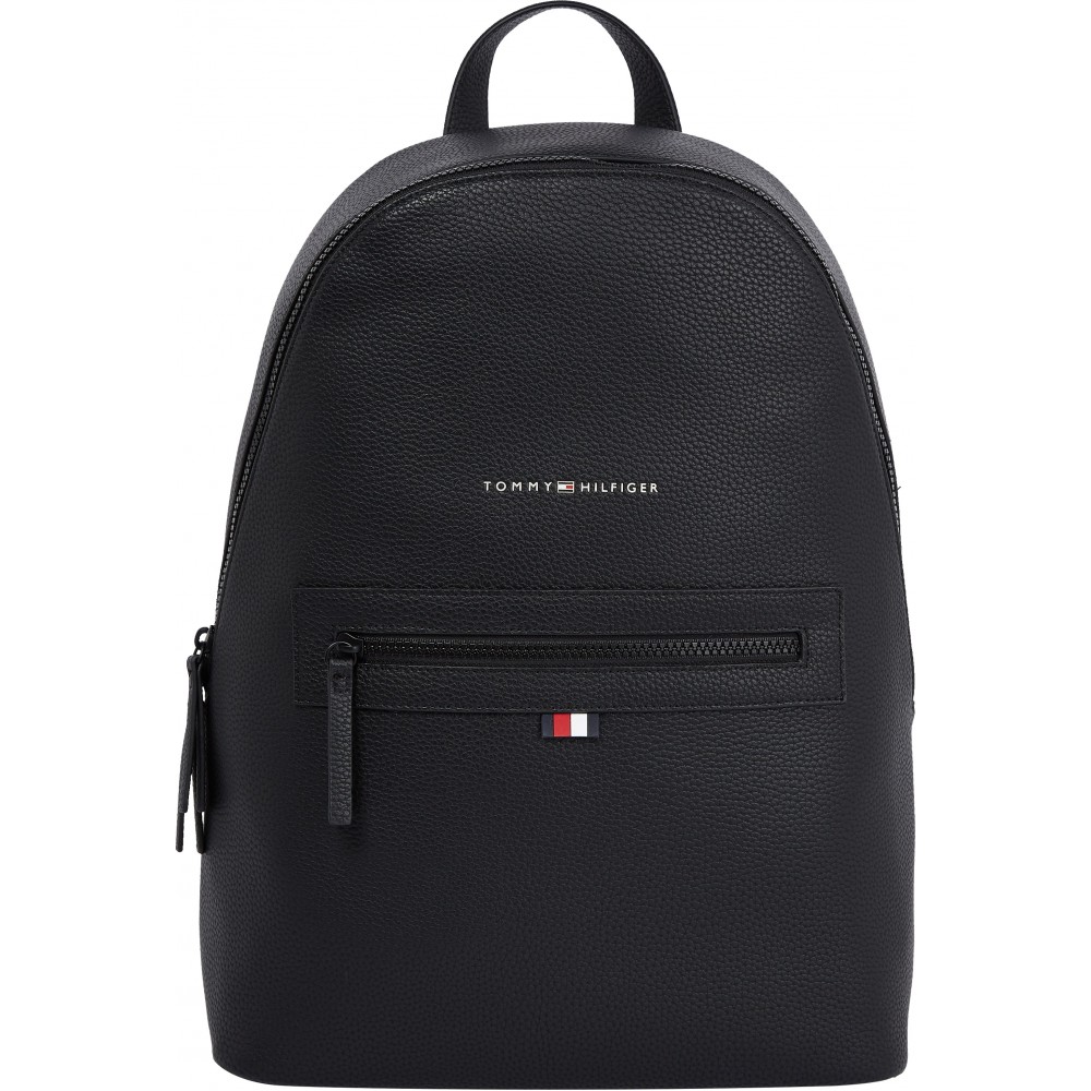 Men Backpack Monogram Tommy Hilfiger Essential Pu Backpack AM0AM09503-BDS Black