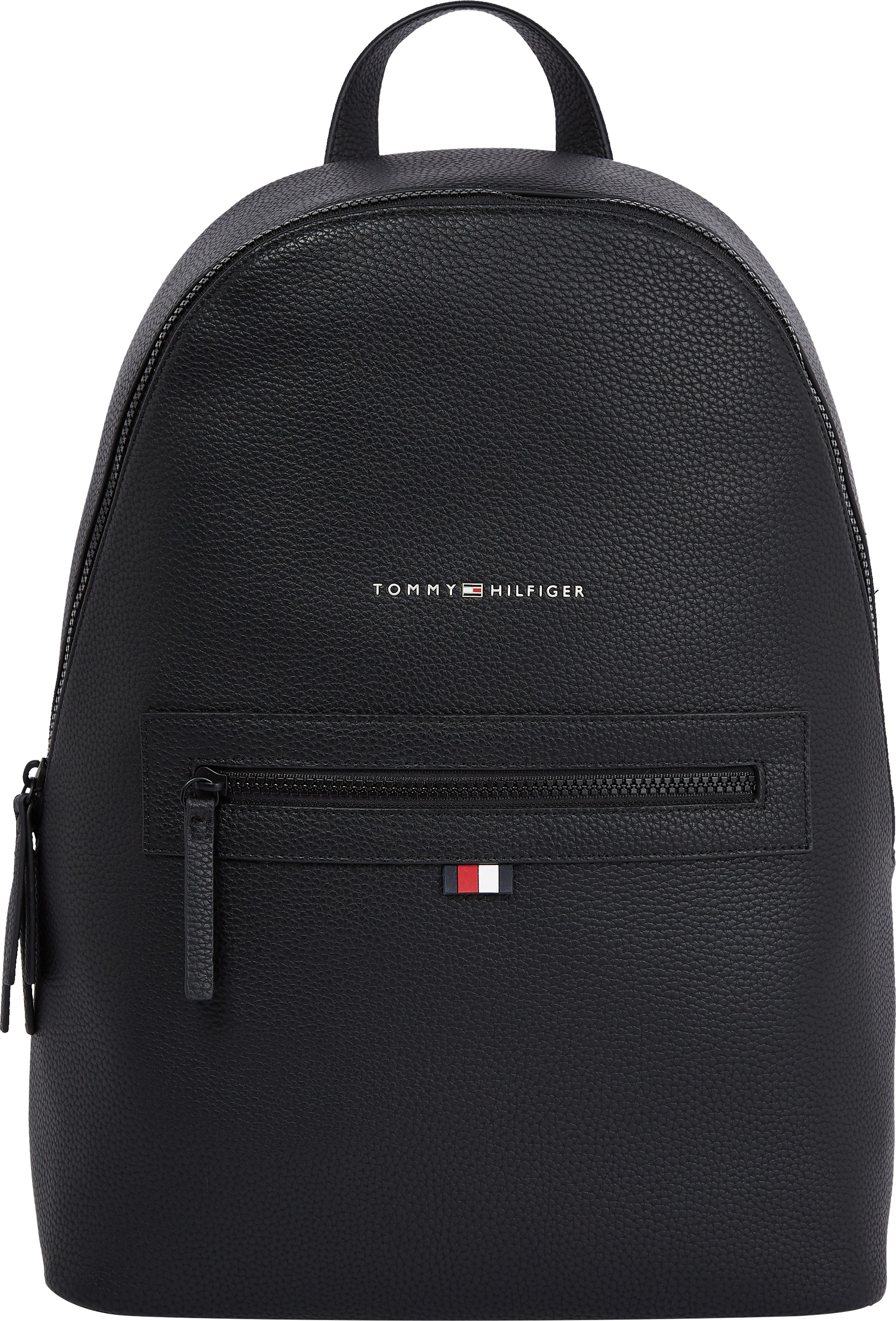 Men Backpack Monogram Tommy Hilfiger Essential Pu Backpack AM0AM09503-BDS Black