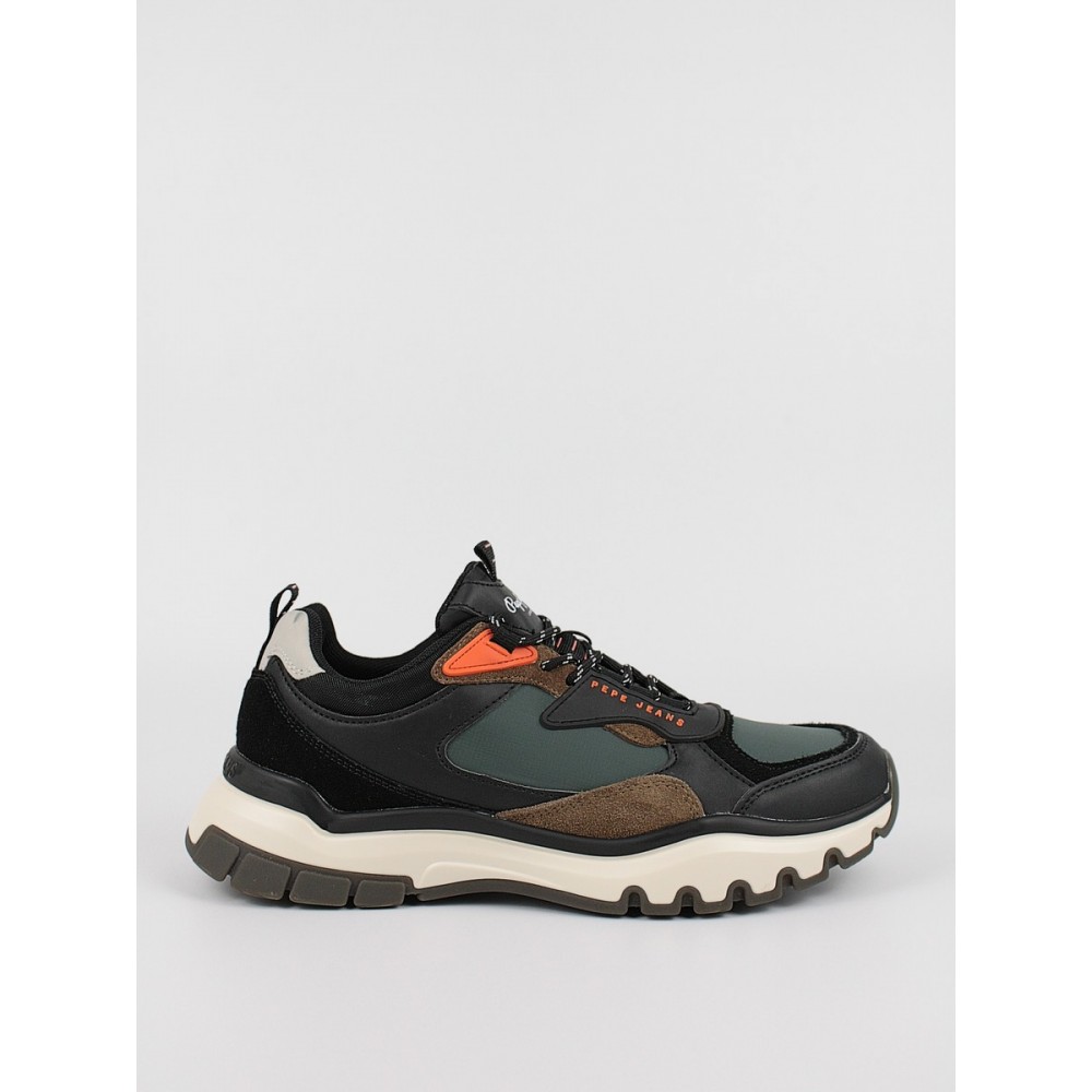 Ανδρικό Sneaker Pepe Jeans London Banksy Urban PMS30866-765 Μαύρο-Χακί Ανδρικό Sneaker Pepe Jeans London Banksy Urban PMS30866-765 Μαύρο-Χακί