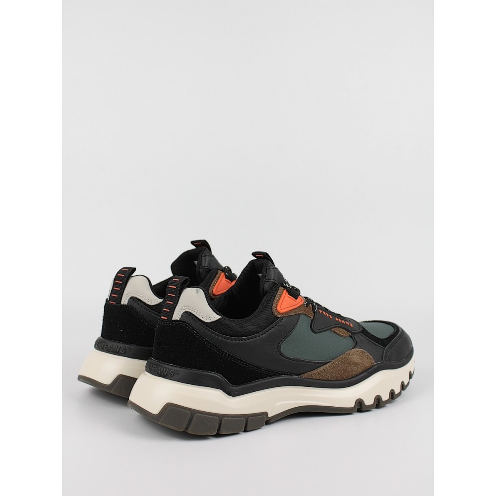 Ανδρικό Sneaker Pepe Jeans London Banksy Urban PMS30866-765 Μαύρο-Χακί Ανδρικό Sneaker Pepe Jeans London Banksy Urban PMS30866-765 Μαύρο-Χακί