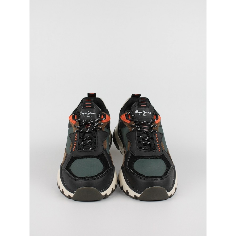 Ανδρικό Sneaker Pepe Jeans London Banksy Urban PMS30866-765 Μαύρο-Χακί Ανδρικό Sneaker Pepe Jeans London Banksy Urban PMS30866-765 Μαύρο-Χακί
