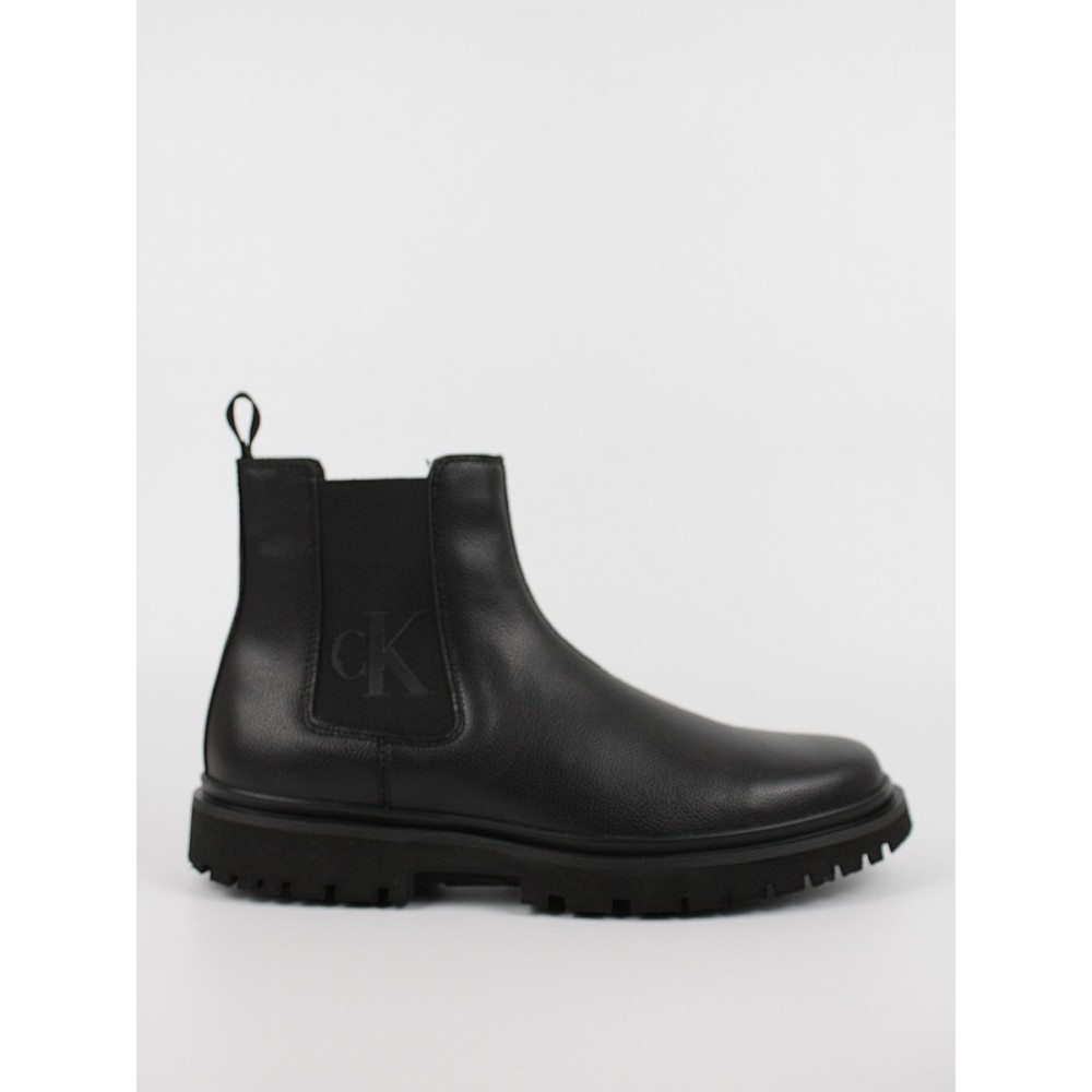 Ανδρικά Chelsea Μποτάκια Calvin KLein Lug Mid Chelsea Boot 2 YM0YM00544-BDS Μαύρο