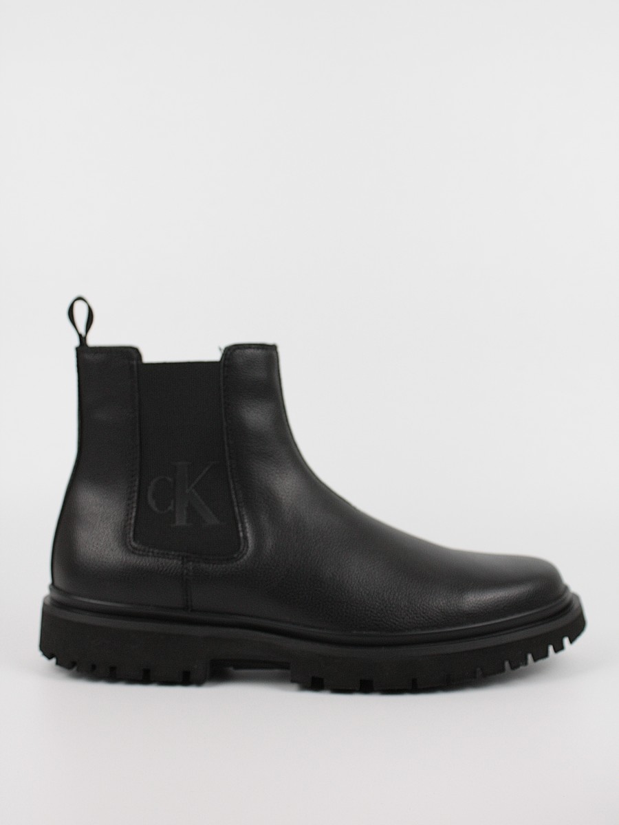 Ανδρικά Chelsea Μποτάκια Calvin KLein Lug Mid Chelsea Boot 2 YM0YM00544-BDS Μαύρο