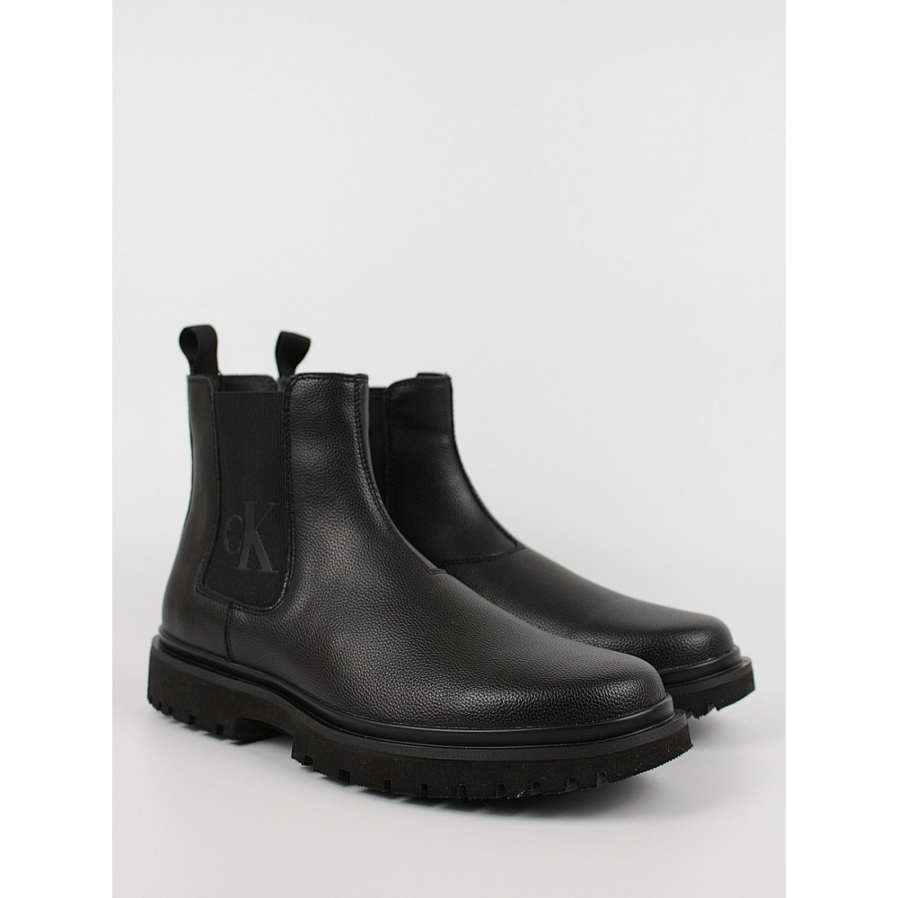 Ανδρικά Chelsea Μποτάκια Calvin KLein Lug Mid Chelsea Boot 2 YM0YM00544-BDS Μαύρο