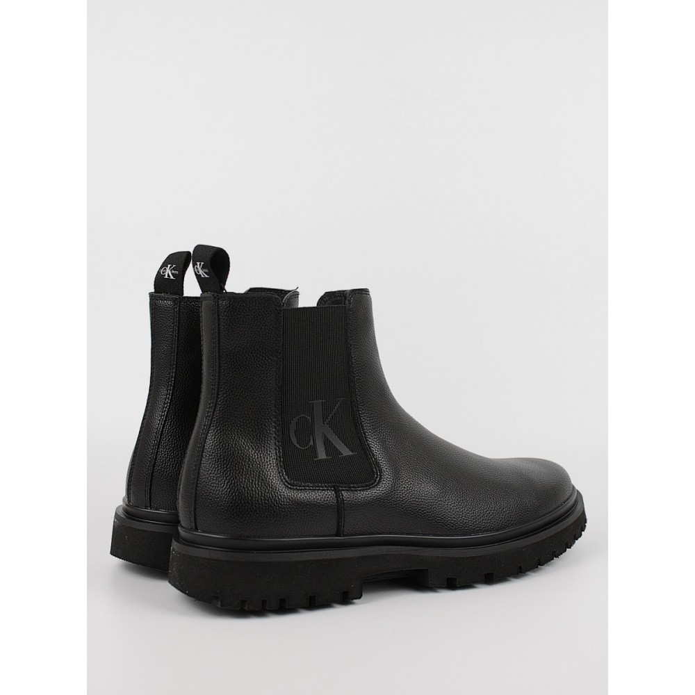 Ανδρικά Chelsea Μποτάκια Calvin KLein Lug Mid Chelsea Boot 2 YM0YM00544-BDS Μαύρο