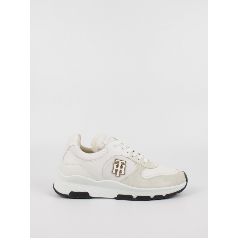 Γυναικεία Sneaker Tommy Hilfiger Th Warmlined Runner Sneaker FW0FW06783-YBL Ασπρο