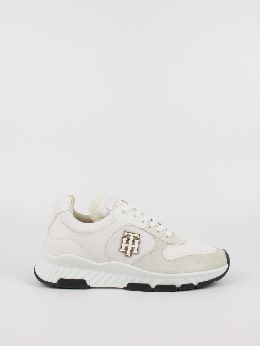 Γυναικεία Sneaker Tommy Hilfiger Th Warmlined Runner Sneaker FW0FW06783-YBL Ασπρο