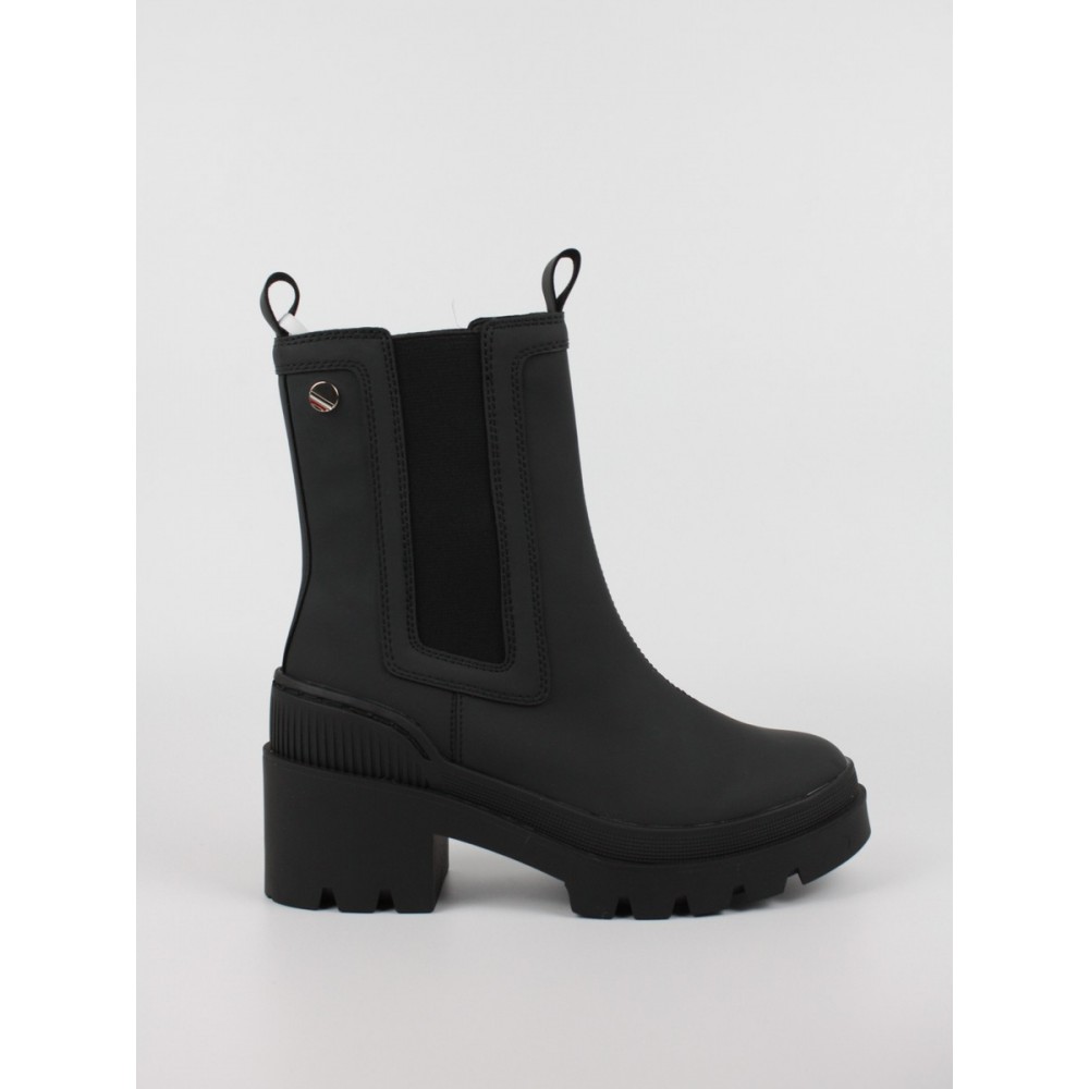 Γυναικείο Μποτάκι Tommy Hilfiger Heeled Chelsea Boot Bio FW0FW06677-BDS Μαύρο