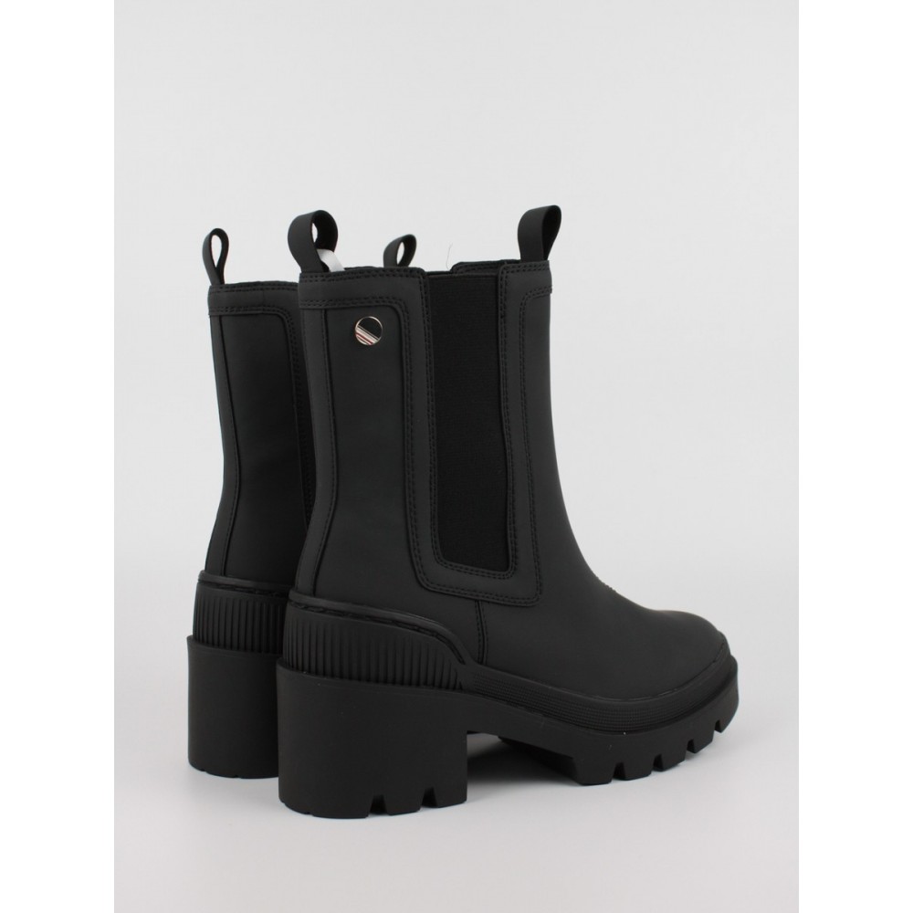 Γυναικείο Μποτάκι Tommy Hilfiger Heeled Chelsea Boot Bio FW0FW06677-BDS Μαύρο