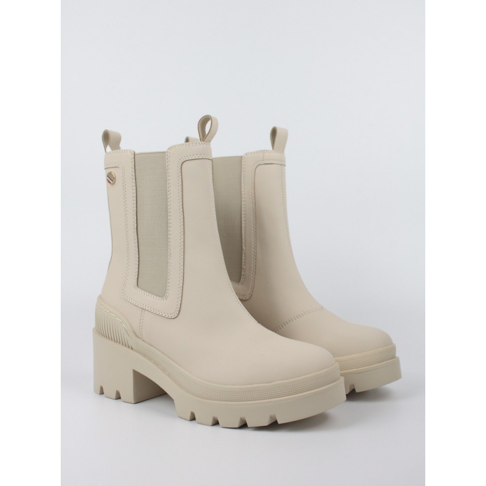 Women\'s Tommy Hilfiger Heeled Chelsea Boot Bio FW0FW06677-ACI Biege
