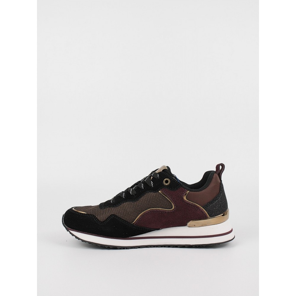 Womens Sneaker Us Polo Assn LAYLA001A-BLK-BOR01 Black-Bordeaux