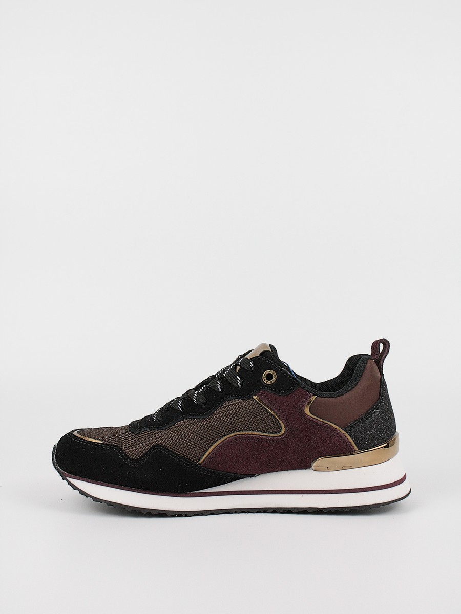 Womens Sneaker Us Polo Assn LAYLA001A-BLK-BOR01 Black-Bordeaux