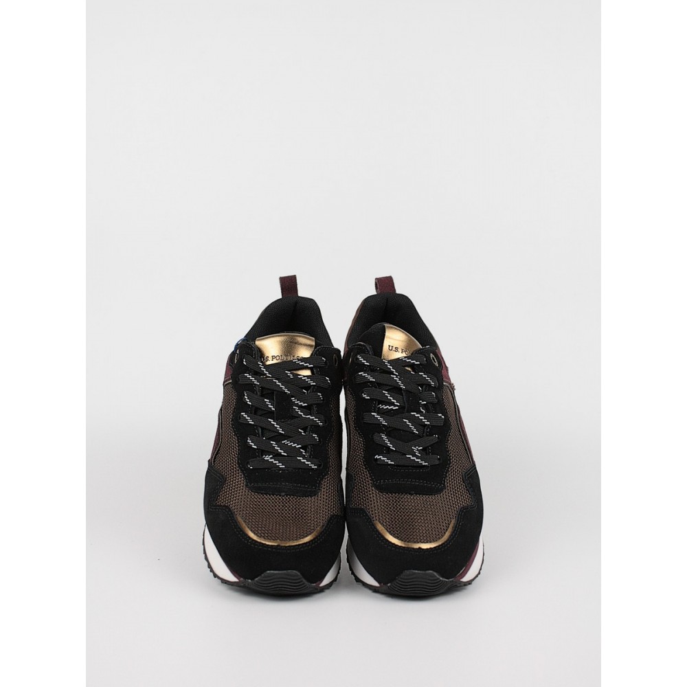 Γυναικείο Sneaker Us Polo Assn LAYLA001A-BLK-BOR01 Μαύρο-Μπορντό
