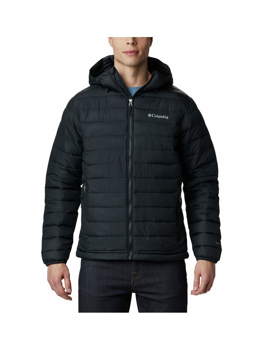 Ανδρικό Μπουφάν Columbia Powder Lite Hooded Jacket WO1151-010 Μαύρο