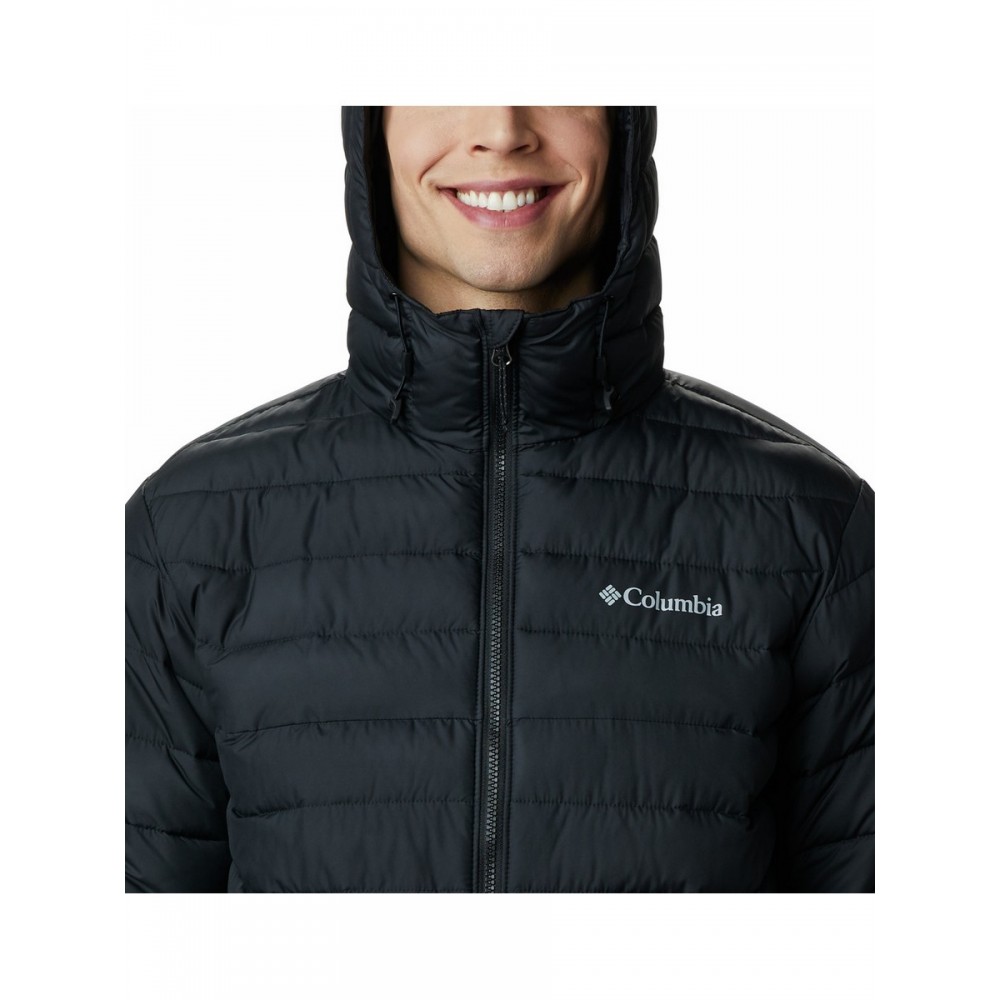 Men Columbia Powder Lite Hooded Jacket WO1151-010 Black