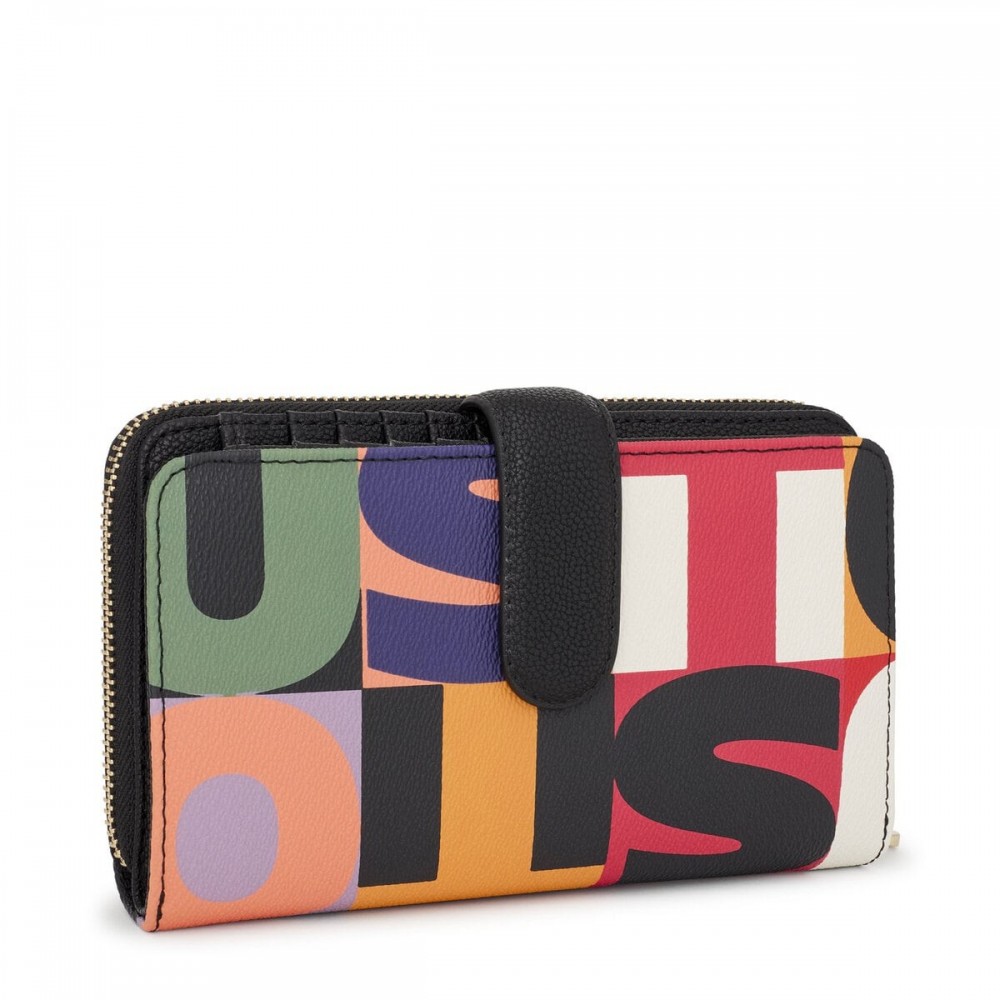 Women's Wallet Tous M. Tous Mimic 295901835 Black-Multi