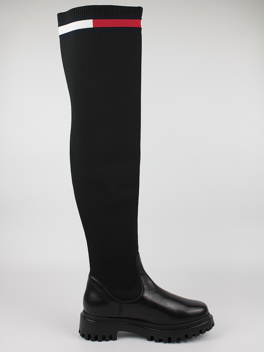 Women's Boot Tommy Hilfiger Knit Overknee Boot EN0EN01830-BDS Black