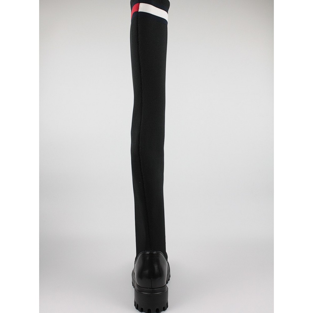 Γυναικεία Μπότα Tommy Hilfiger Knit Overknee Boot EN0EN01830-BDS Μαύρο