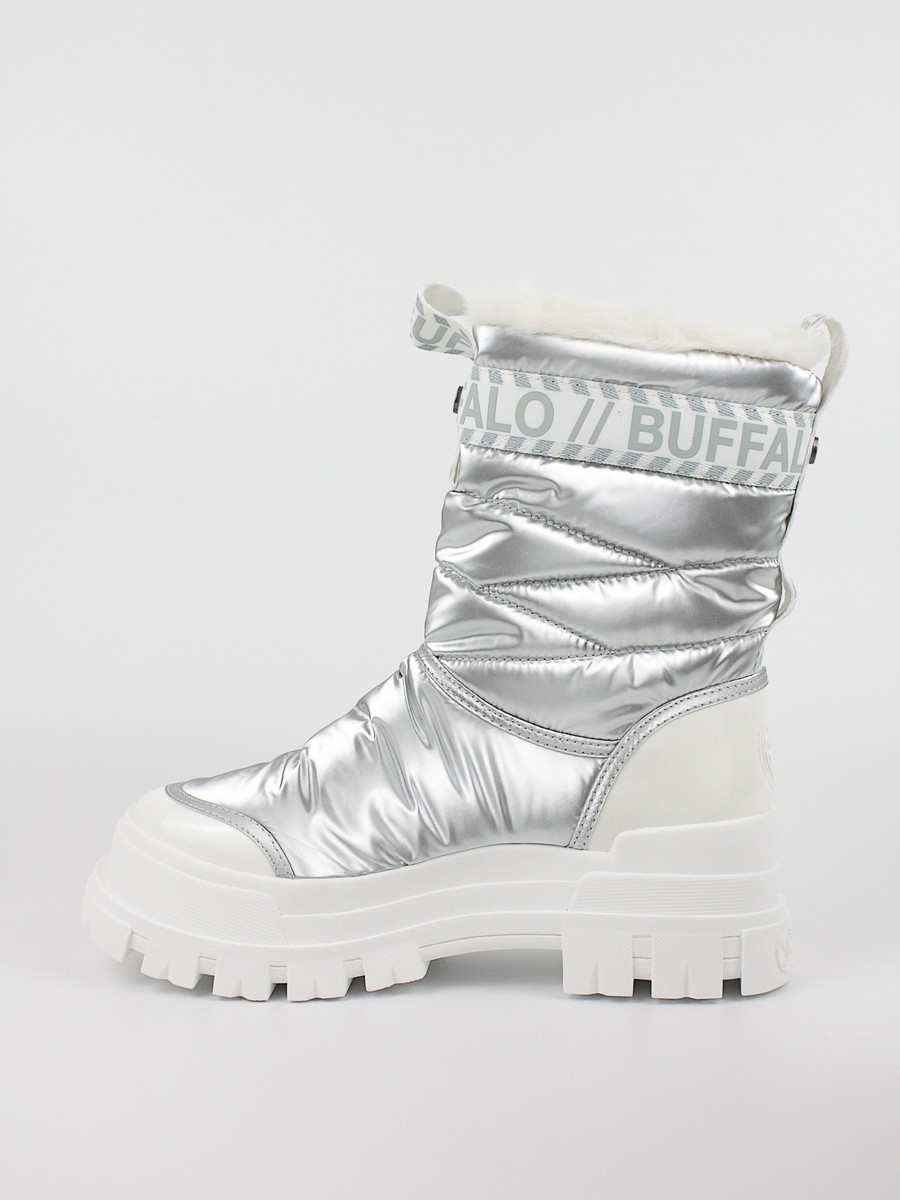 Women's Βοοτ Buffalo Aspha Quilt Snowboot BUF1622169 Silver